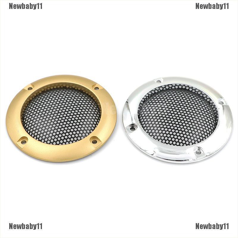 Set 2 Ốp Lưới Tròn 2 &quot;inch Bằng Kim Loại Trang Trí Loa Âm Thanh