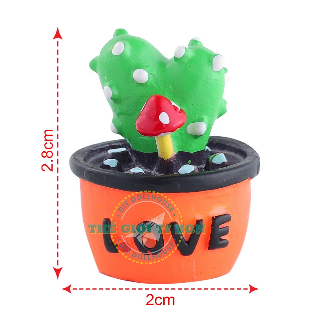 Phụ Kiện Làm Mô Hình Tự Lắp Ghép Bằng Gỗ - Charm Slime - Cây Xương Rồng Mã K8