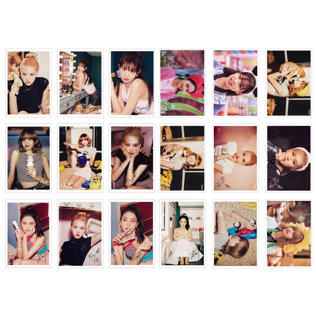 [Ép Lụa] Lomo Card 36 Ảnh BLACK.PI.NK - 2021 Summer Diary Everland