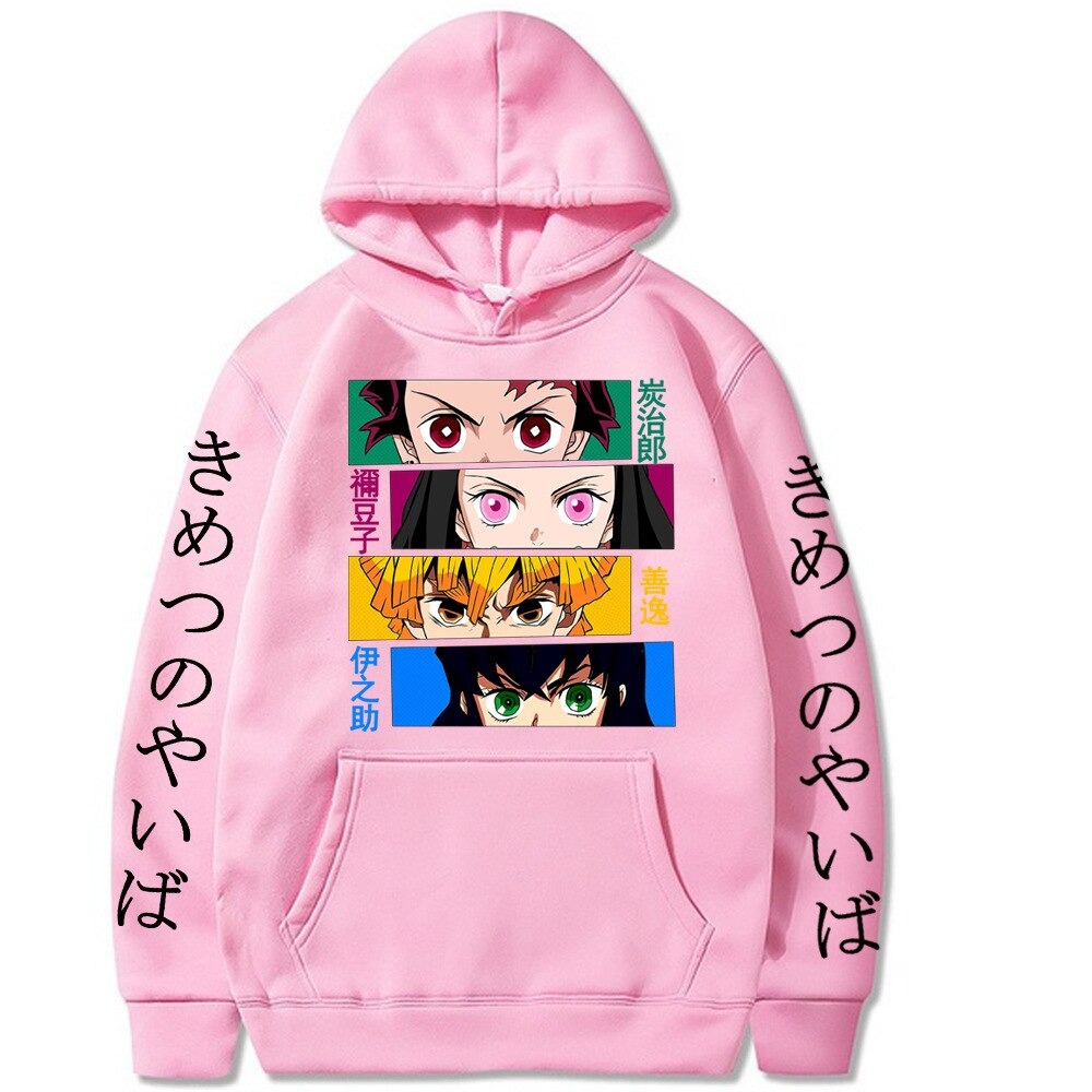 Áo hoodie Demon Slayer Anime Áo khoác nỉ Kimetsu no Yaiba In Áo chui đầu Thời trang dạo phố