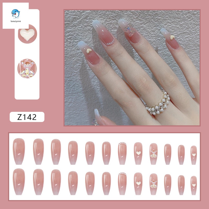 [Hàng mới về] Set 24 móng tay giả hình dễ thương cho nữ<br>