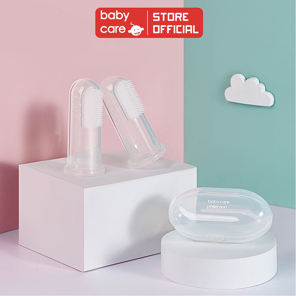 Dụng cụ chải răng rơ lưỡi xỏ ngón BC BABYCARE an toàn cho bé - BC3062