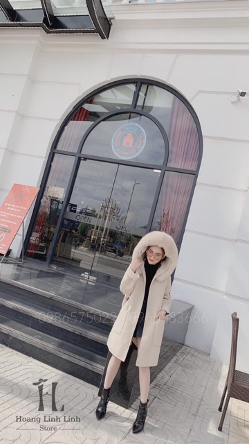 ÁO LEN DẠ VNXK MŨ LÔNG DÁNG DÀI