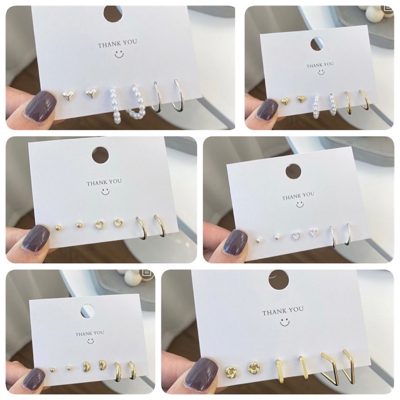 Set bông tai nhiều mẫu basic