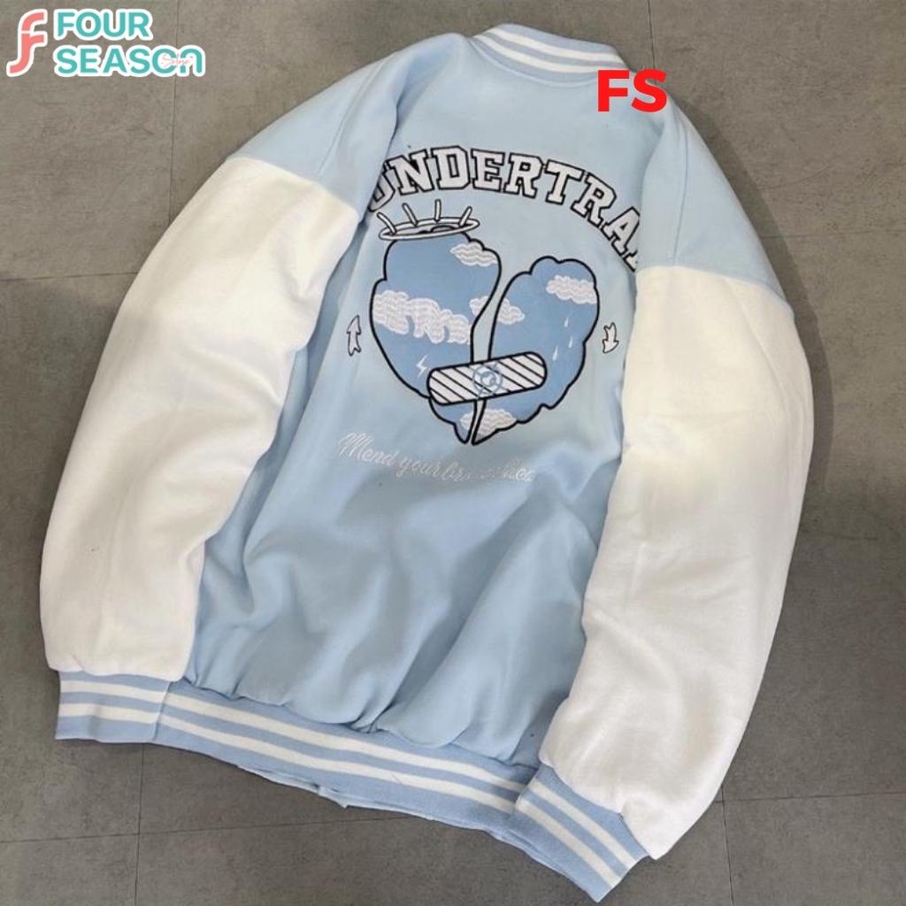 Áo khoác bomber nỉ unisex UNDERTRAP BBN06 FS jaket nam nữ chất lượng giá rẻ hottrend street style