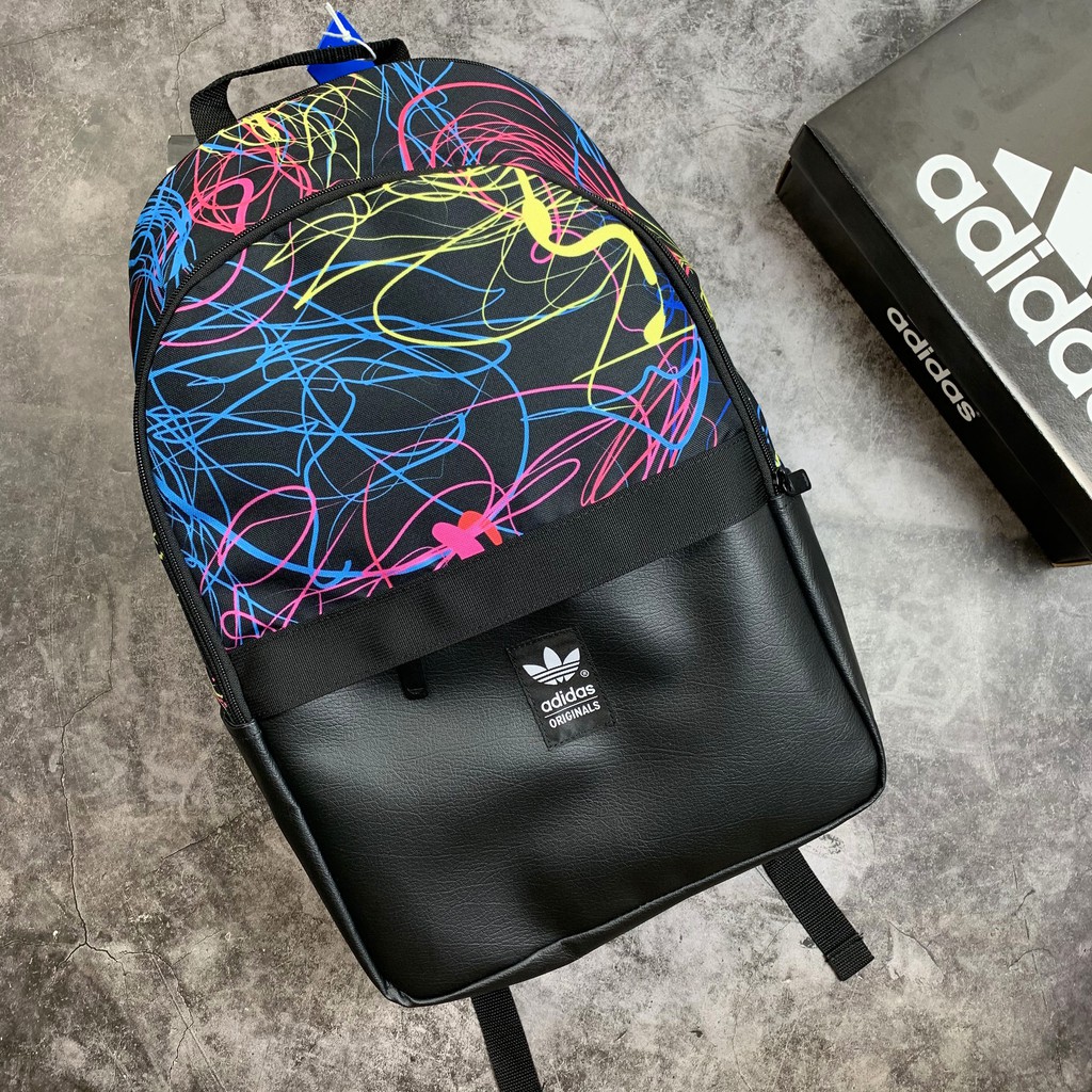 ⚡️  Balo Adidas Originals Essentials Black Multicolor | HÀNG XUẤT DƯ XỊN 100% | ẢNH THẬT TỰ CHỤP