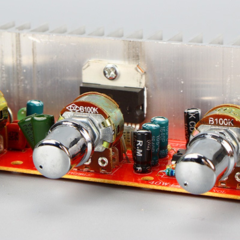 zzz TDA 7377 40w Car DIY Stereo Audio Amplifier Power Board With Silver Button