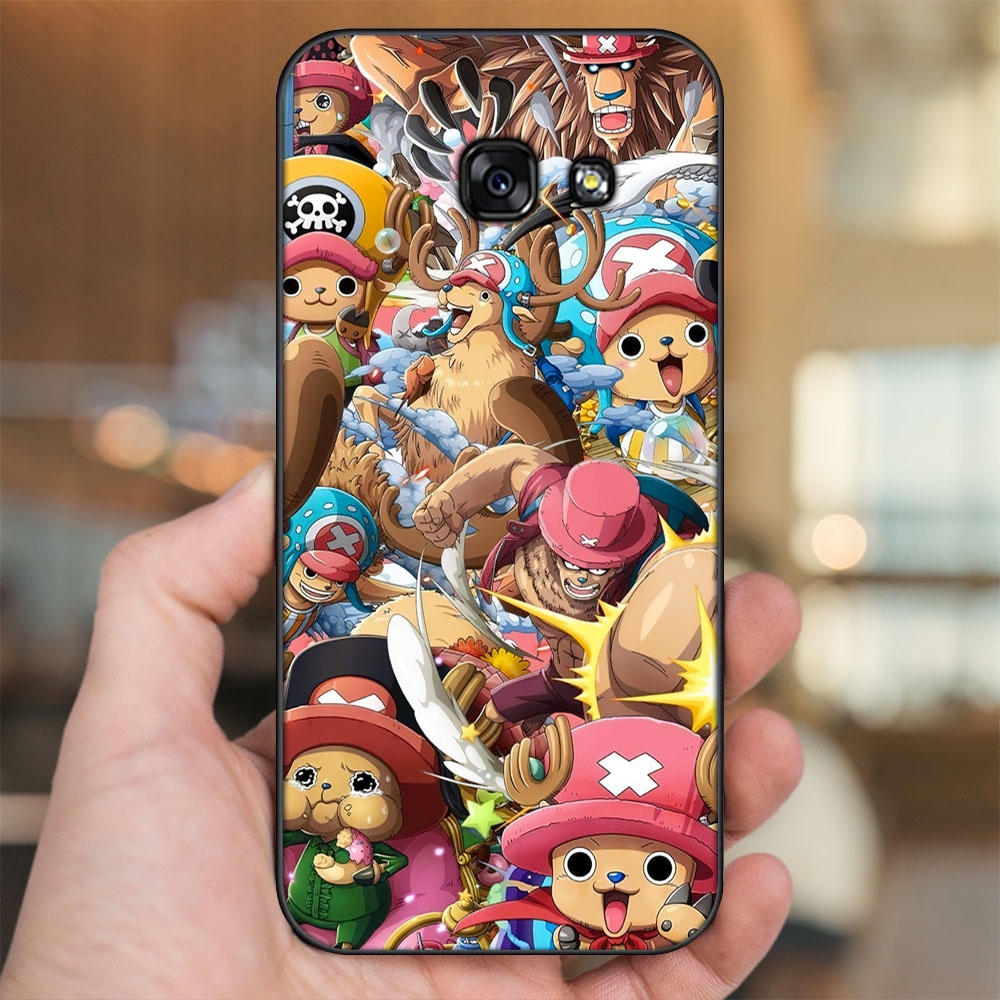 Ốp lưng Samsung A3 2017, A5 2017, A7 2017 viền đen in hình Chopper One Piece Đảo Hải Tặc