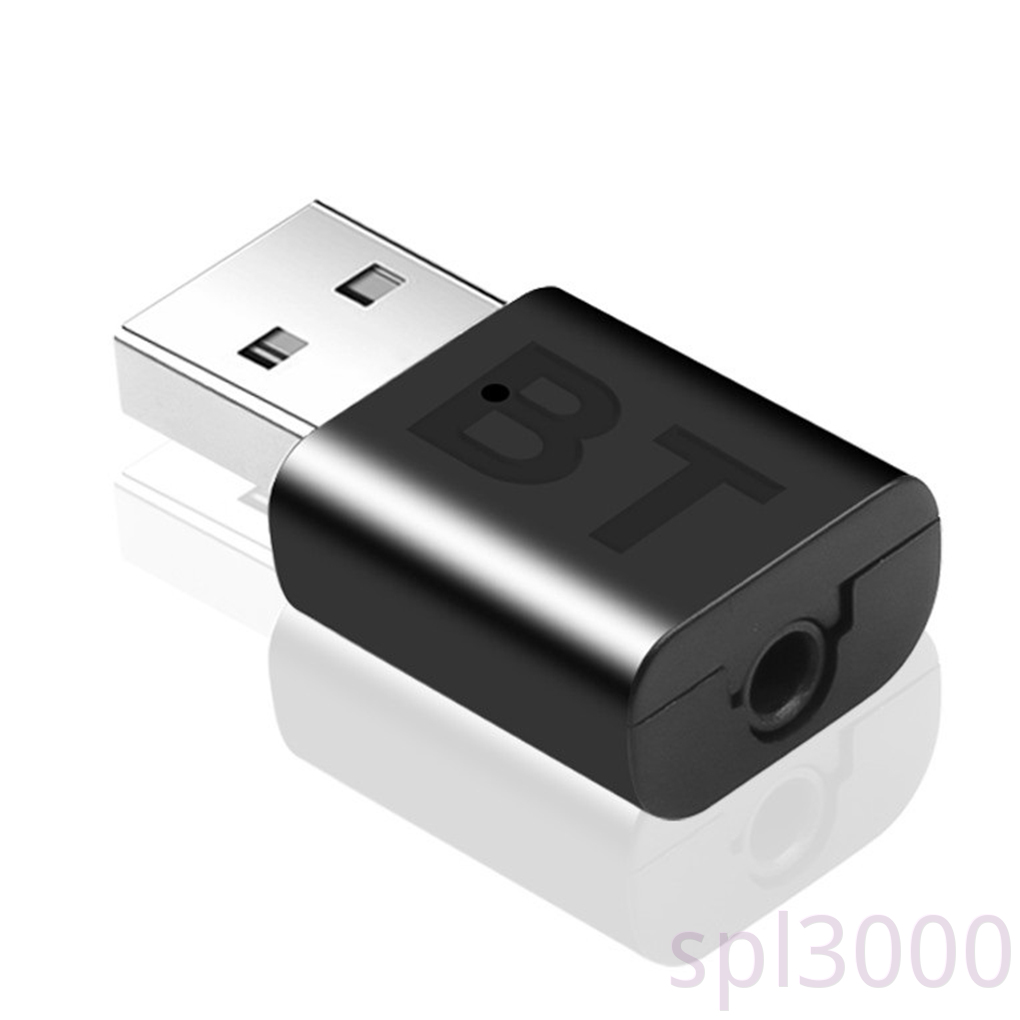 Usb Nhận Âm Thanh Bluetooth V5.0 Đầu Cắm 3.5mm Cho Xe Hơi