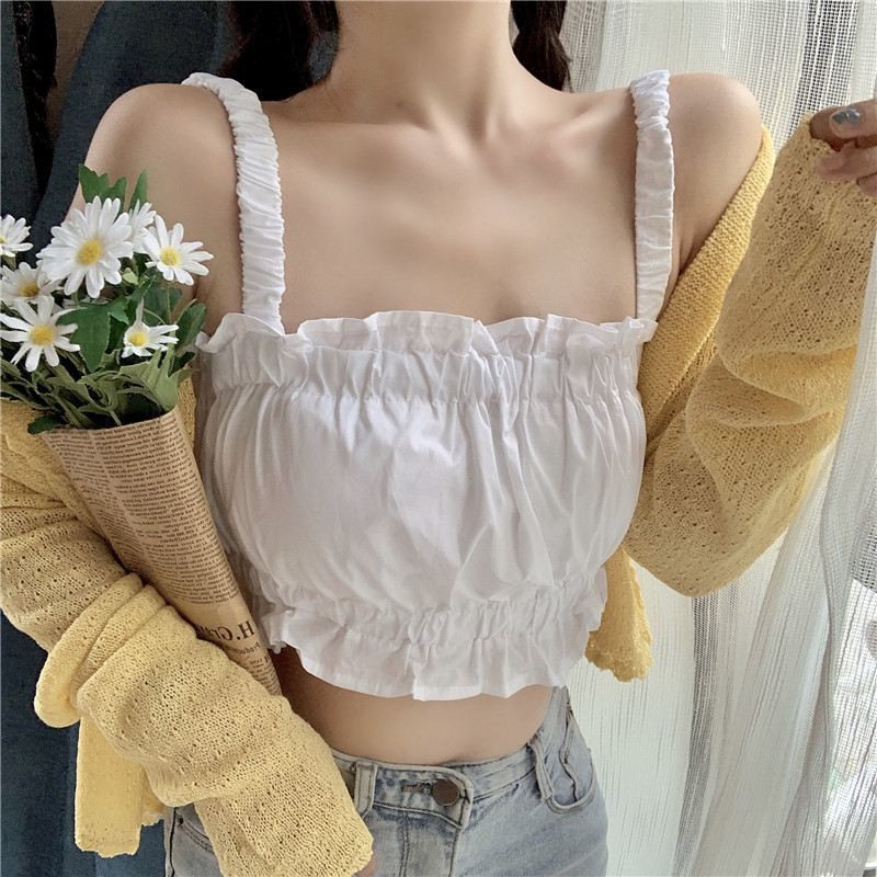 Áo Hai Dây Croptop - Pretty Croptop (Ảnh Thật)