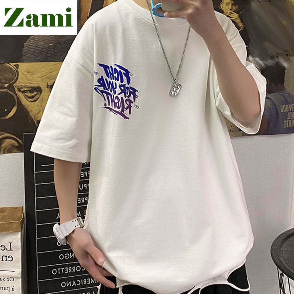 Áo Thun Unisex Nam Nữ Freesize Form Rộng Chất Cotton Oversize In Chữ Phản Quang Hàn Quốc Fight For Your Right ZT16 Zami | BigBuy360 - bigbuy360.vn