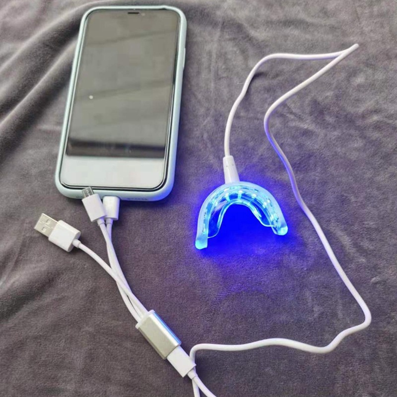 Máy Làm Trắng Răng Thông Minh Có Đèn Led Ánh Sáng Xanh Dương Nhỏ Gọn Tiện Dụng