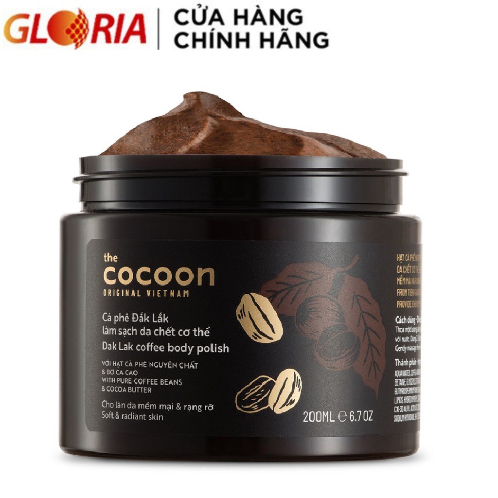 Tẩy Da Chết Toàn Thân COCOON Chiết Xuất Cà Phê Đắk lắk 200ml