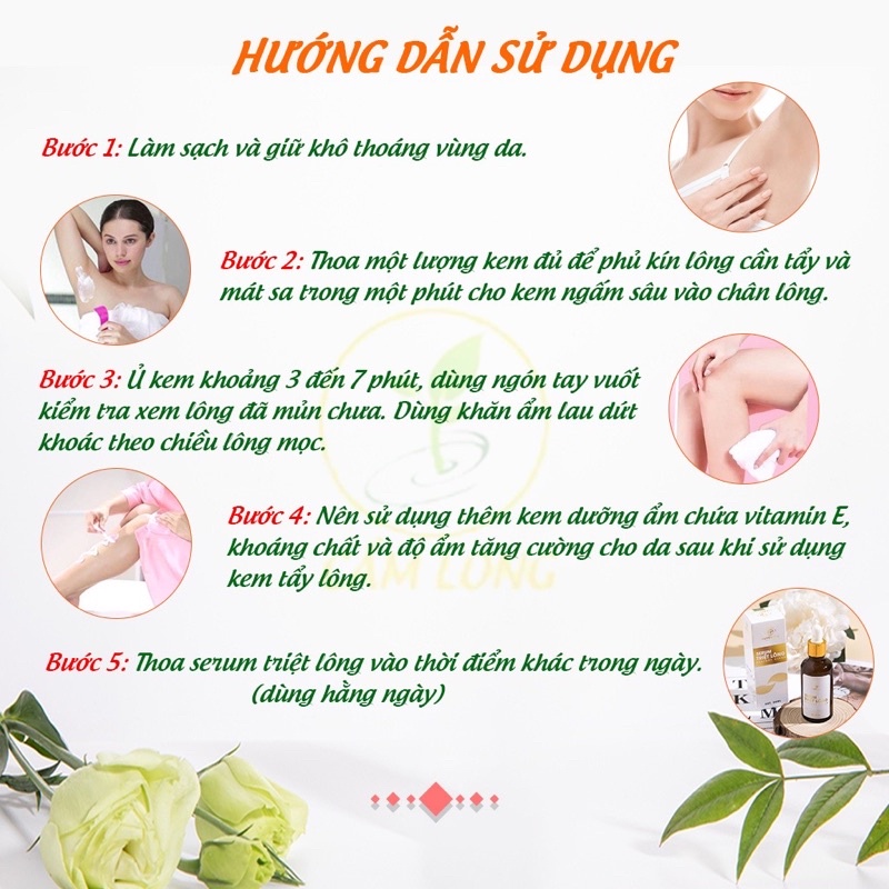 Combo kem tẩy lông Huyền Phi, wax lông tay chân bụng vùng kín có tặng kèm serum triệt lông