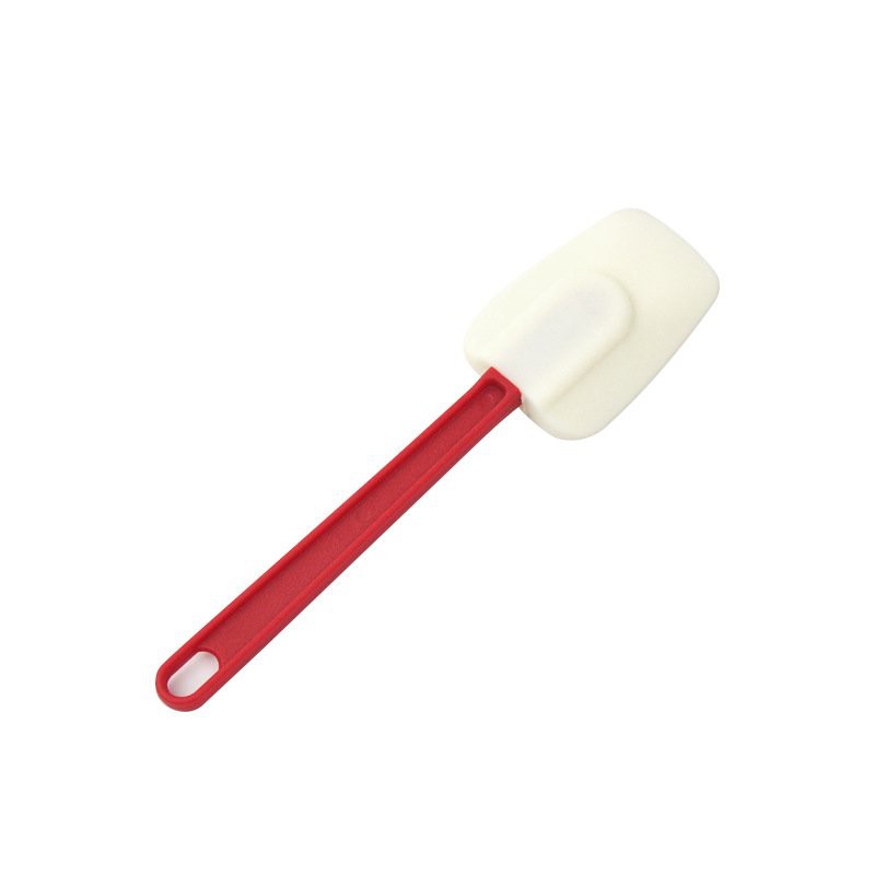 Phới thìa silicon màu trắng đỏ dùng làm bánh nấu bếp loại lớn cán dài 35cm