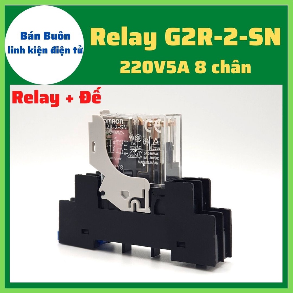 Relay 220V 8 chân, role 220V G2R-2-SN