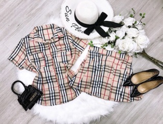 Set BBR chân váy xoè xếp li