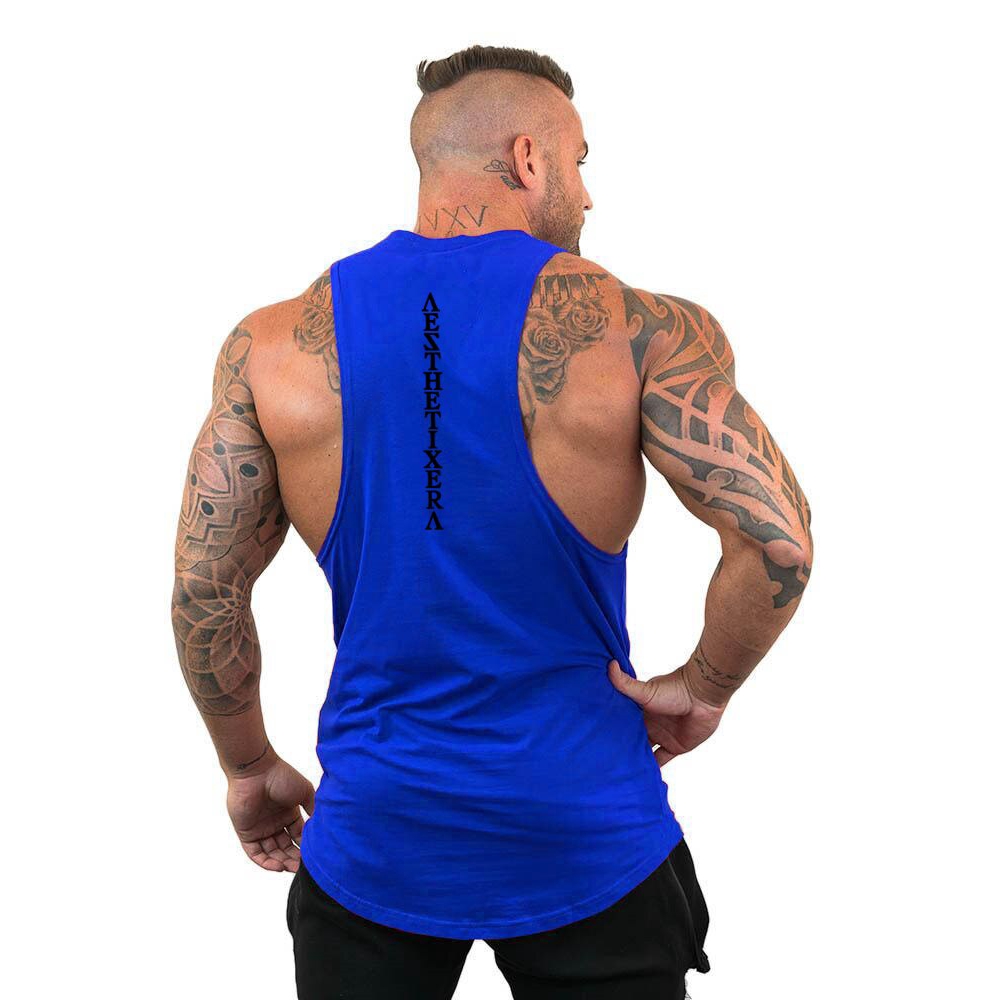 Workout Brand Vest Bodybuilding Clothing Casual Cotton Gym Tank Tops Men Sleeveless Fashion Undershirt Fitness Stringer Muscle
