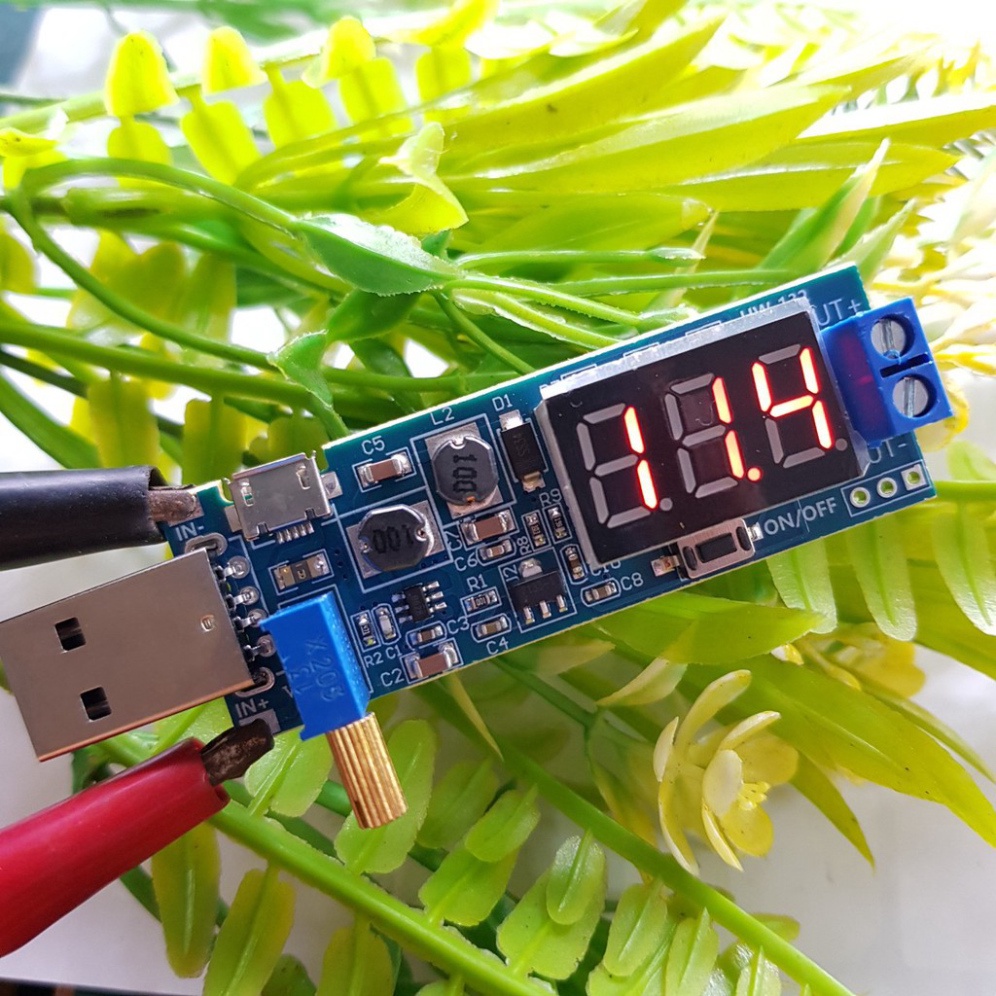 Mạch Nguồn Đa Năng DC1.2-24V 0.5A🍀Mạch Tăng Áp Kiêm Giảm Áp DC3.5~12V Ra 1.2~24V USB Và Micro USB💚Nguồn USB Có Màn Led