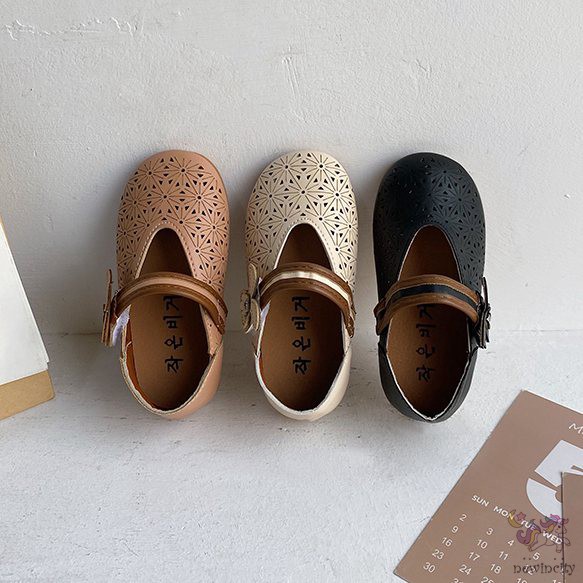 Giày da mềm mại phong cách công chúa Hàn Quốc đáng yêu cho bé gái