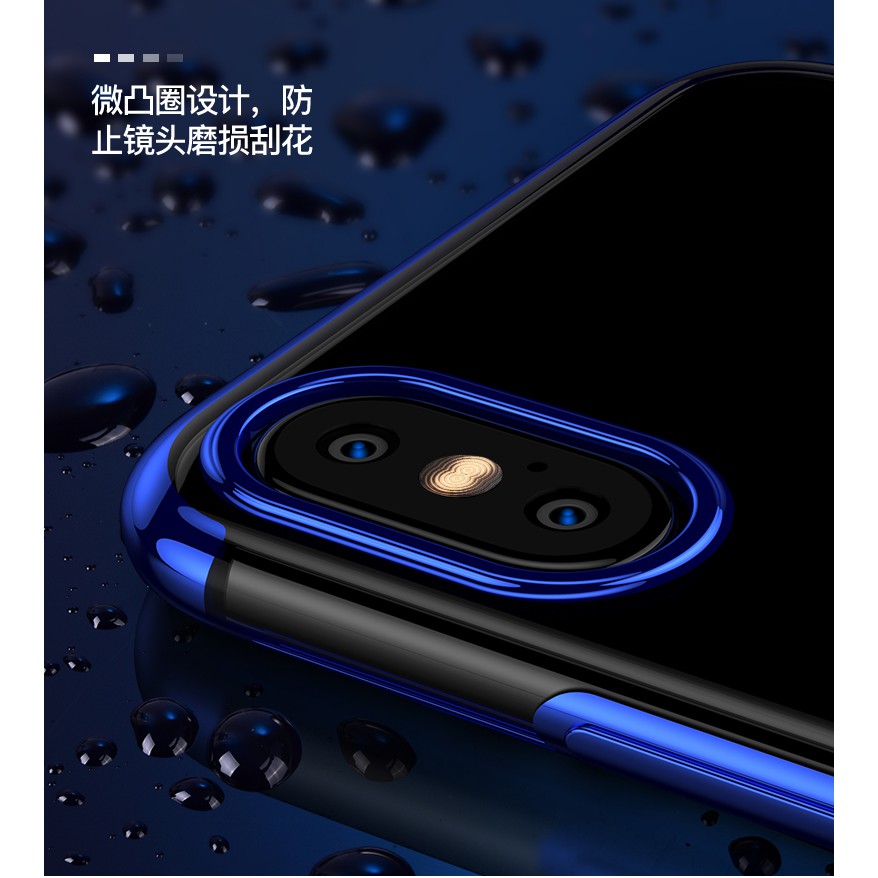 Ốp lưng Xiaomi MI MIX 2S dẻo trong suốt viền xi màu