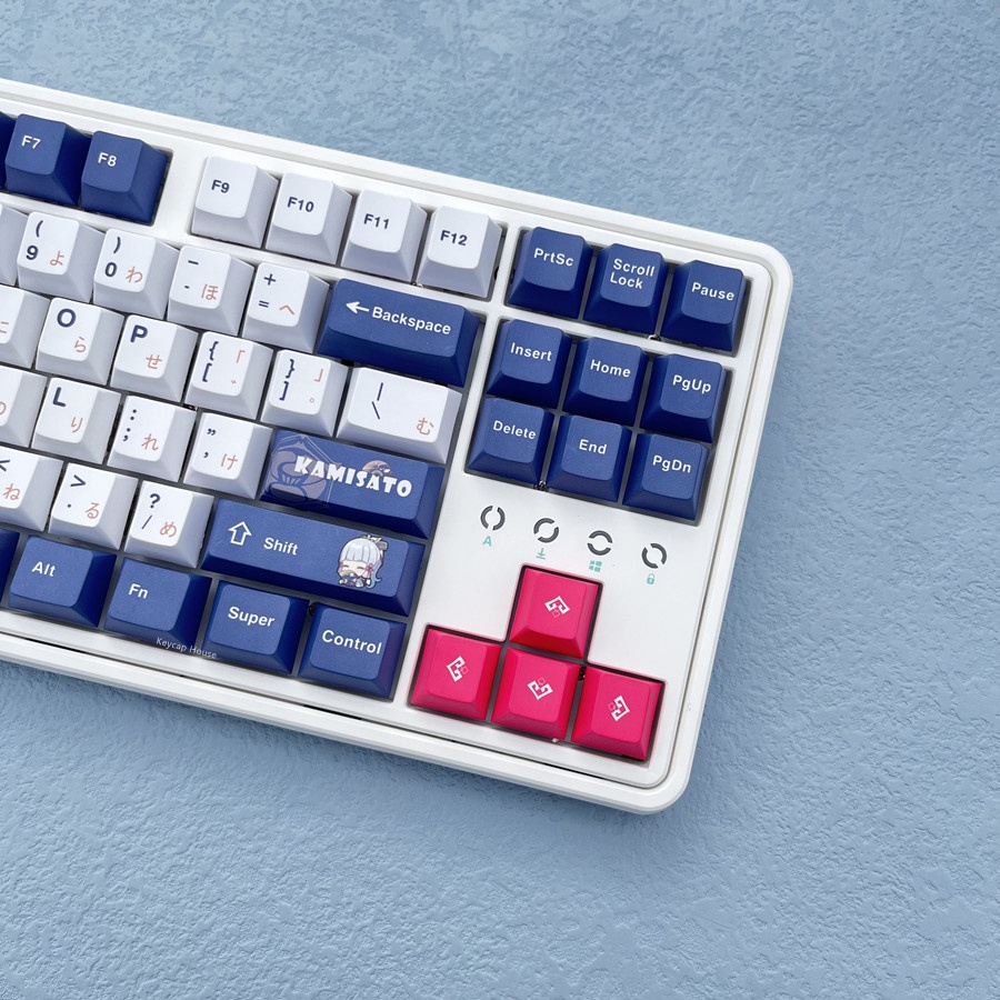 Kamisato Ayaka Keycap Cherry Profile Genshin Impact Anime PBT DYE-SUB Bàn phím cơ học Keycap