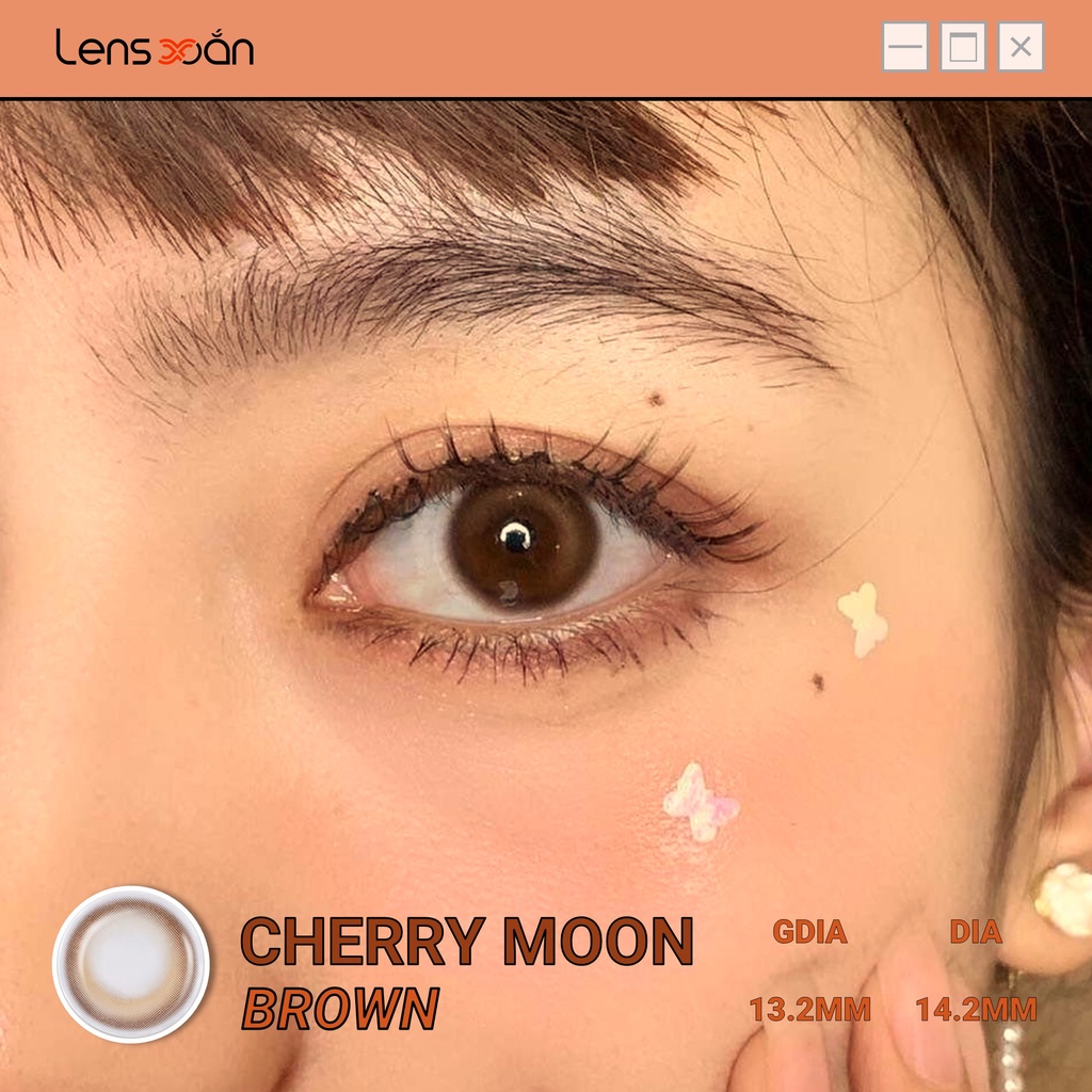 KÍNH ÁP TRÒNG CHERRY MOON BROWN CỦA OLENS: LENS HIỆU ỨNG TRĂNG KHUYẾT MÀU NÂU| LENS XOẮN