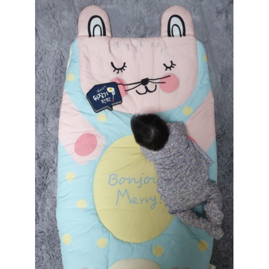 Bộ gối ôm hình thú cưng và thảm chống thấm cho bé nhập khẩu Bonitabebe  Hàn Quốc