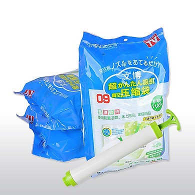 BỘ 8 TÚI HÚT CHÂN KHÔNG KÈM BƠM TAY. TIỆN DỤNG ĐỰNG CHĂN MÀN QUẦN ÁO