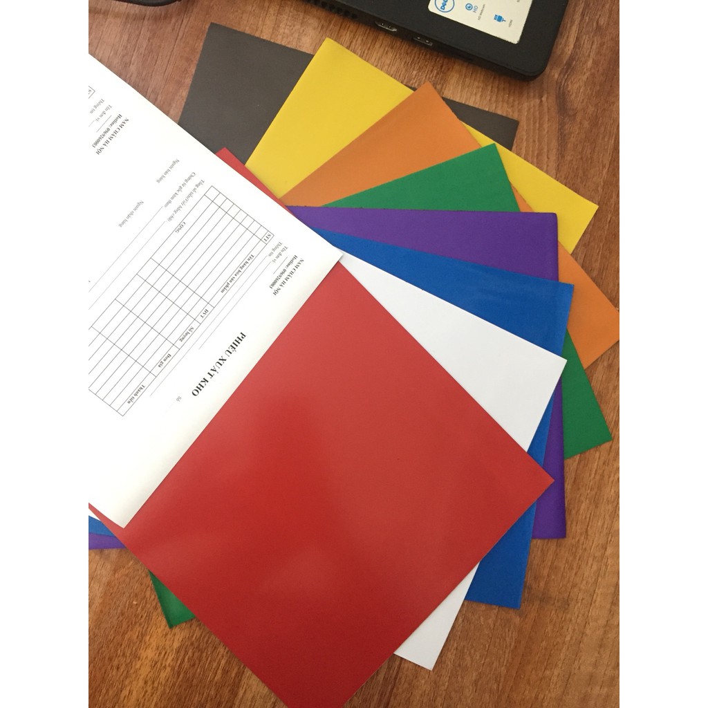 Nam châm tấm A4 có 8 màu sắc - 8 tấm | Shopee Việt Nam