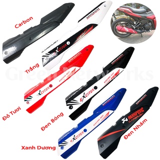 Bộ ốp pô xe + chụp đít pô Exciter 155 nhựa ABS đủ màu Greennetworks ( Mẫu In trên sp giao ngẫu nhiên )