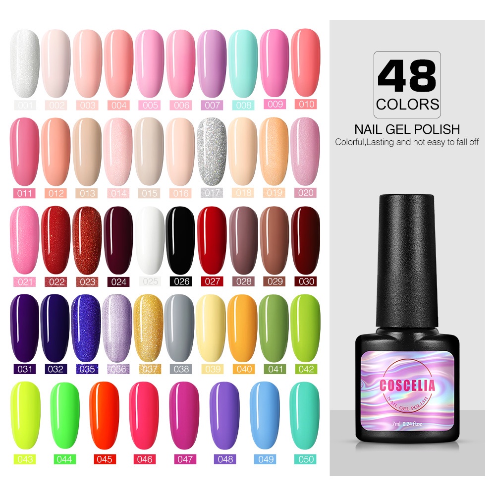 [Hàng mới về] Gel sơn móng 7ml lâu trôi 48 màu sắc tùy chọn