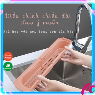 Khay Giá để giẻ rửa bát cao cấp nhựa Việt Nhật 5612, khay gác bồn co giãn để đồ rửa chén bền đẹp tiện lợi_MC