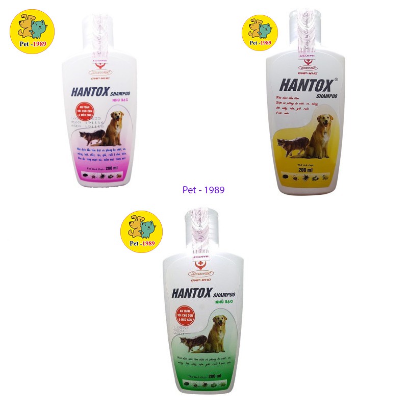 Sữa Tắm Trị Ve Rận Bọ Chét Chó Mèo Hantox Shampoo Hanvet
