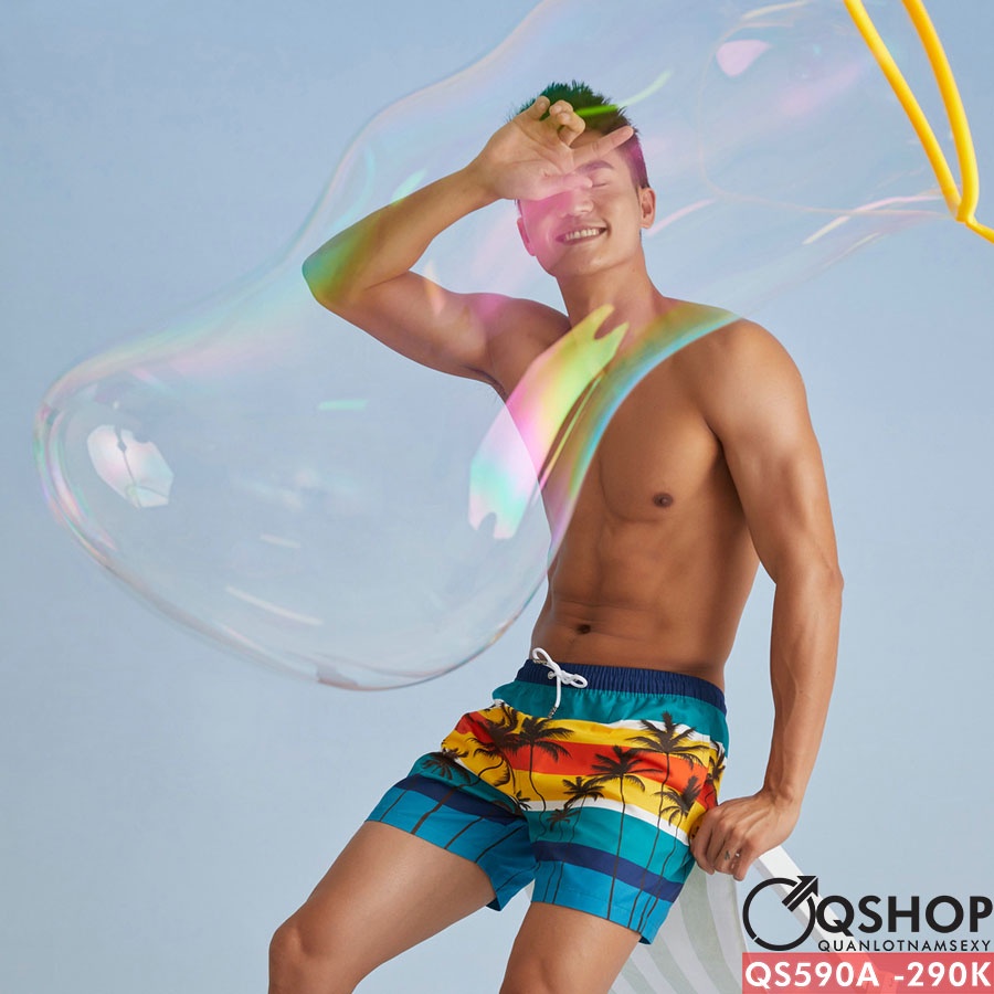 Quần short đi biển nam mẫu mới QSHOP QS590