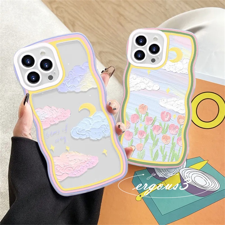 Ốp Điện Thoại Mềm Họa Tiết Hoa Hoạt Hình Cho iPhone 14 13 12 11 Pro Max SE2020 X XR Xs Max 7 8 Plus