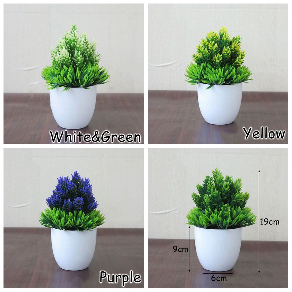 Chậu cây giả mini bằng nhựa nhiều màu dùng trang trí nhà cửa / tiệc cưới