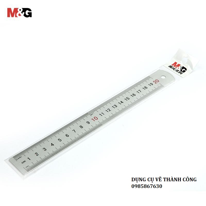 Thước sắt loại dày, thước Nhôm 30cm M&amp;G ( KHÔNG RỈ)