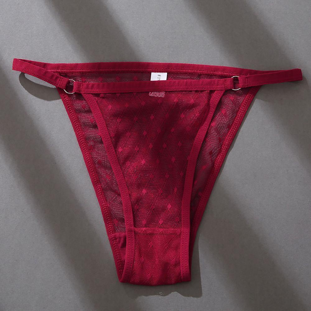 OCEANMAP Quần Lót Nữ Dạng Lưới Sọc Caro Quyến Rũ