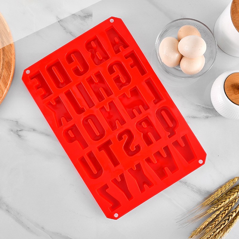 Dụng cụ nướng Silicone Bánh Khuôn Sôcôla Khuôn Bảng chữ cái Silicone Khuôn Bánh Baking Dụng cụ DIY Khay đá DIY