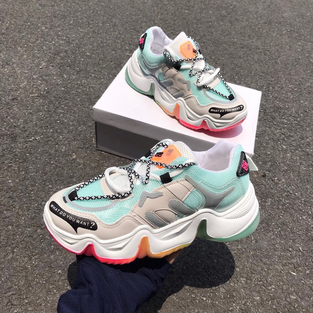 Giày thể thao phản quang 2 dây đan