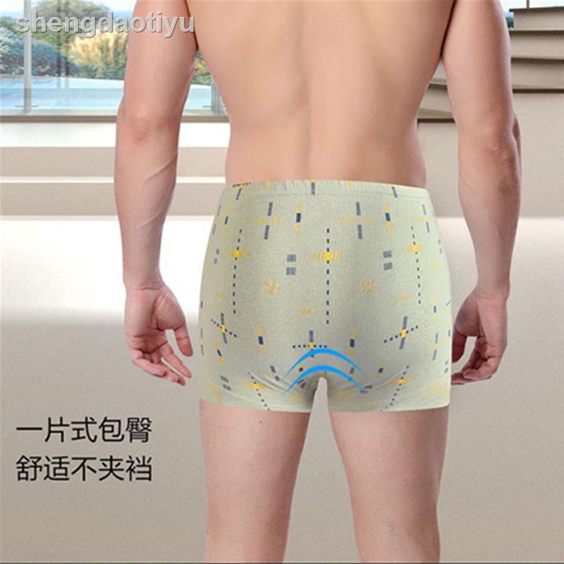 Quần Lót Boxer 100% Cotton Dáng Rộng Thoáng Khí Dành Cho Nam Giới