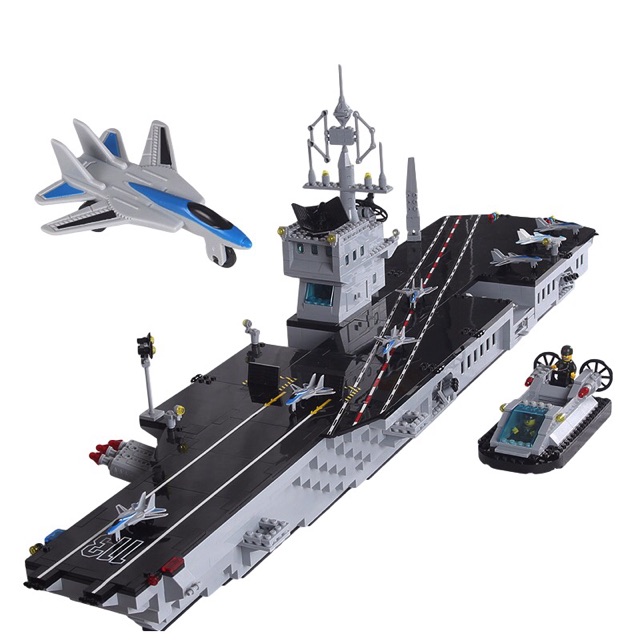 Lắp Ráp Enlighten QMan 113 Tàu Sân Bay Aircraft Carrier Dài 92cm