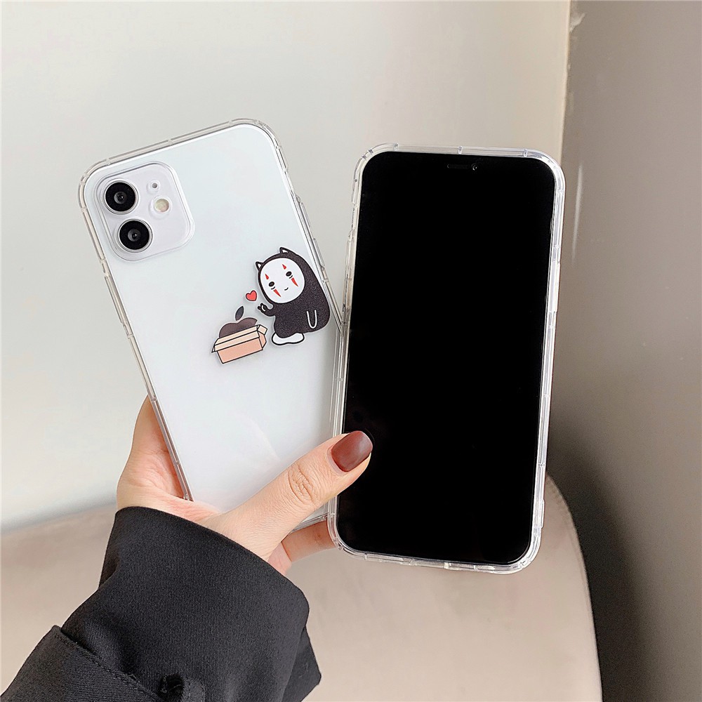 Ốp Điện Thoại Nén Khí Chống Sốc Màu Trong Suốt Cho iphone 14 12 11 13 pro max i14 XR 8Plus