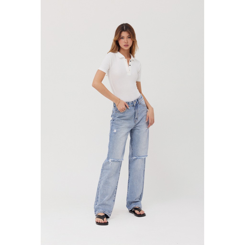 Là min - Quần Jeans Rách Gối