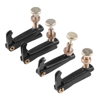 4pcs 4/4-3/4 Plated Iron Violin Fine Tuners Spinner Adjuster Strings Hooks