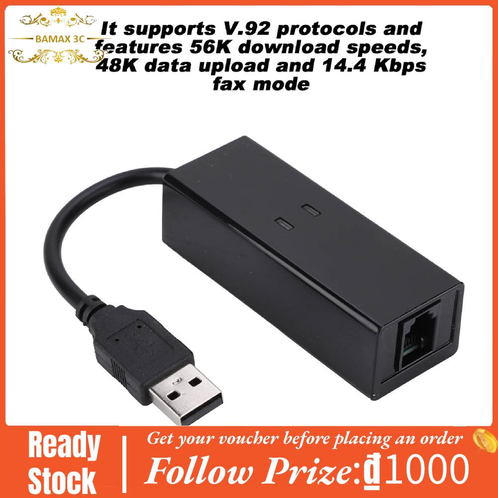 Modem Fax cắm USB 56K V.923 tương thích với Win7 Win8 Win10 XP