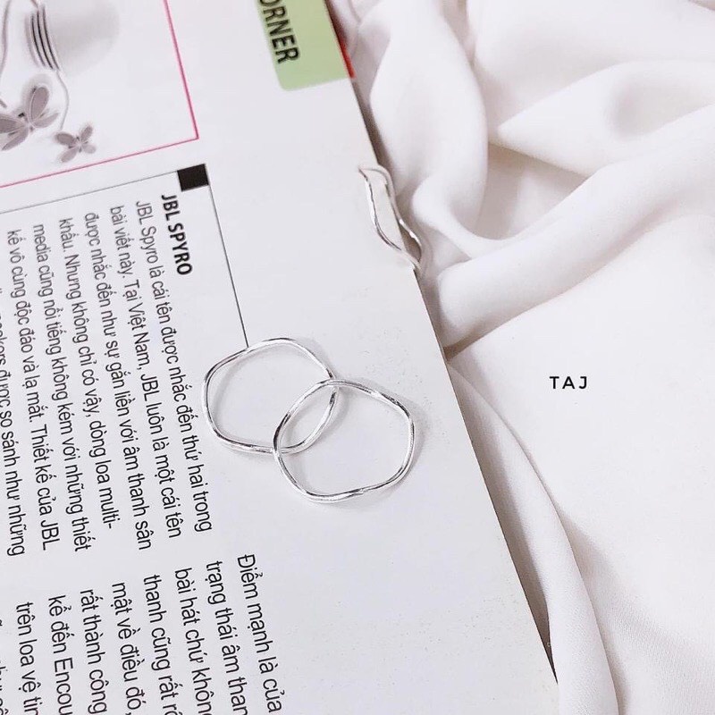 Nhẫn bạc thật chỉ trơn dạng sóng siêu xinh - Kho sỉ bạc Nhất Linh