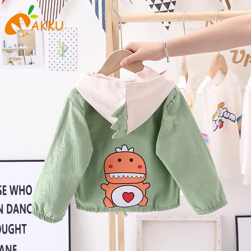 Áo Khoác Có Mũ Trùm Phối Khóa Kéo In Hình Hoạt Hình Thời Trang Mùa Xuân Thu Dành Cho Trẻ Nhỏ 0-5 Tuổi