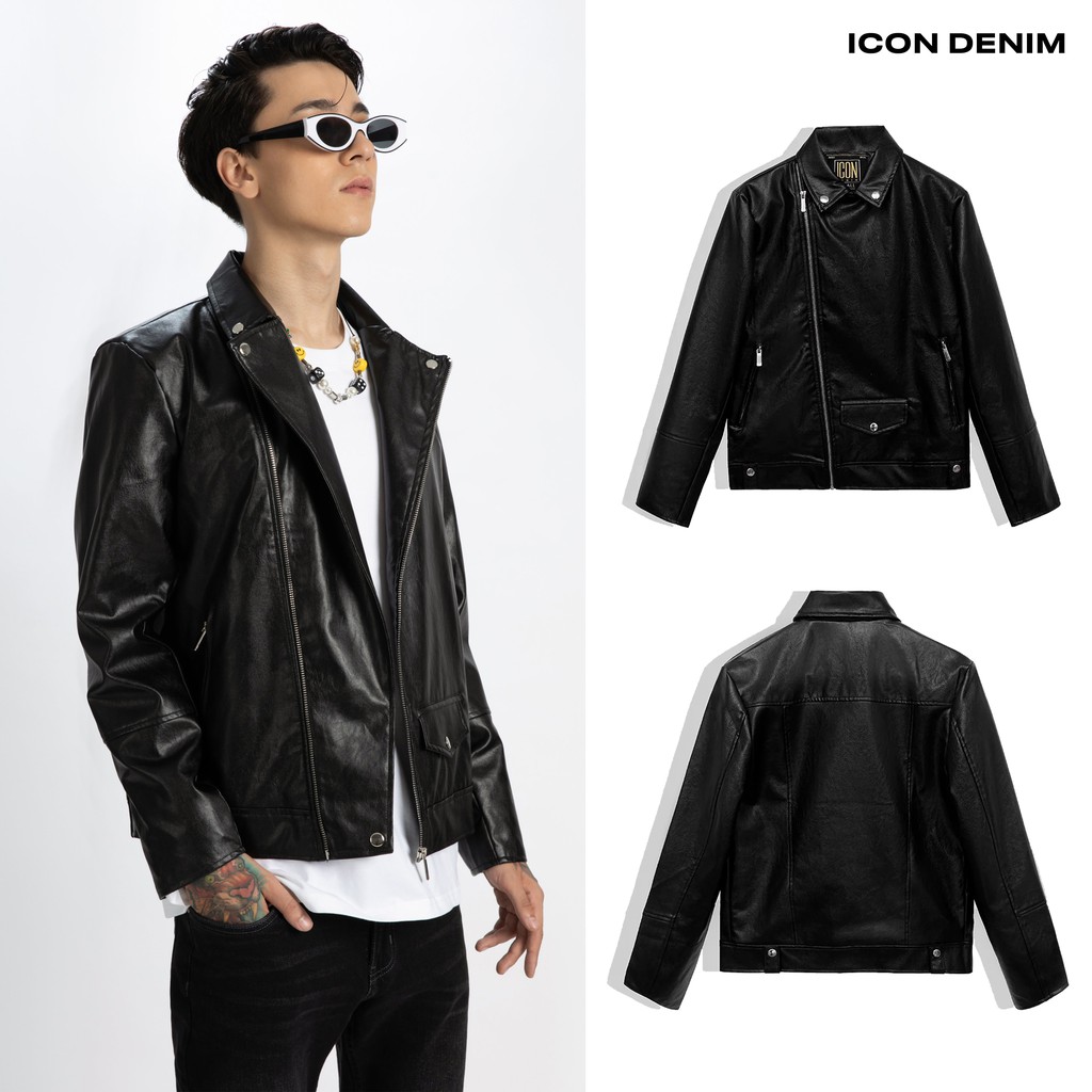 Áo Khoác Da Biker ICON DENIM Leather Jacket